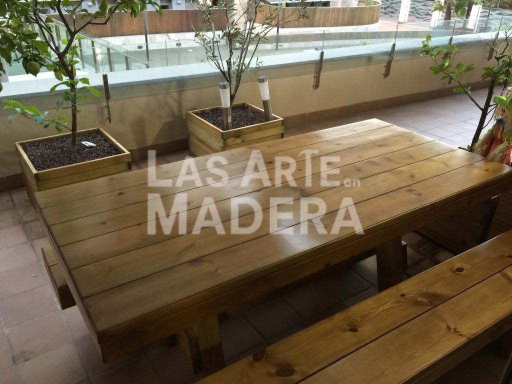 mesa madera exterior